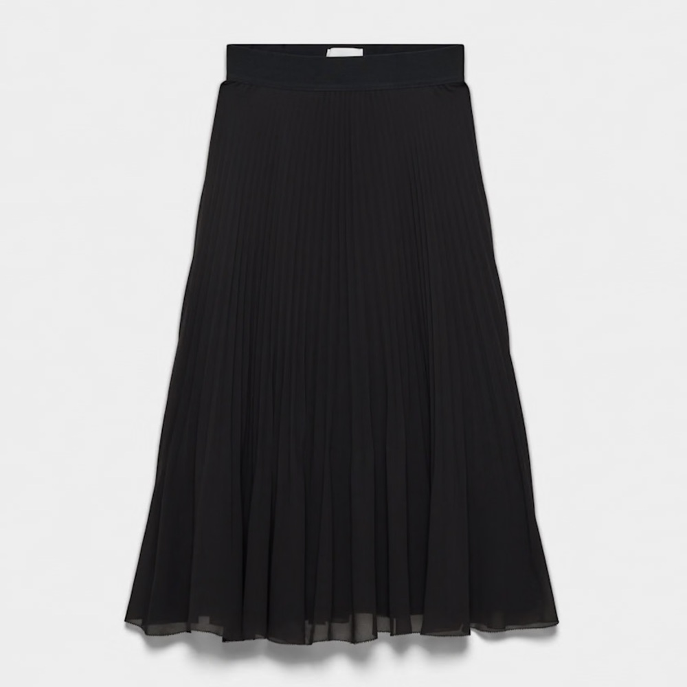 EUC Wilfred Twirl Pleated Skirt in Black